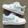 Hand Painted F1 Racing Team Air Force 1 Sneakers: Pastel Green - Image 11