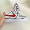 Custom Hand-Painted Air Force 1 Comic Shoes: Red Pop Art AF1 Sneakers - Image 4
