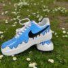 Hand-Painted AF1 Blue Drip Sneakers: Custom Streetwear Art - Image 7