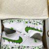 Hand-Painted Neon Green Drip AF1 Sneakers: Custom Streetwear Art