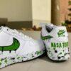 Hand-Painted Neon Green Drip AF1 Sneakers: Custom Streetwear Art - Image 5
