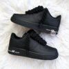 Custom Black Air Force 1 Sneakers: Hand-Painted Rope Lace AF1 - Image 6
