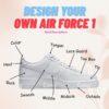 Hand-Painted Air Force 1 Sneakers: Custom Red & Blue Gameday Shoes - Image 5