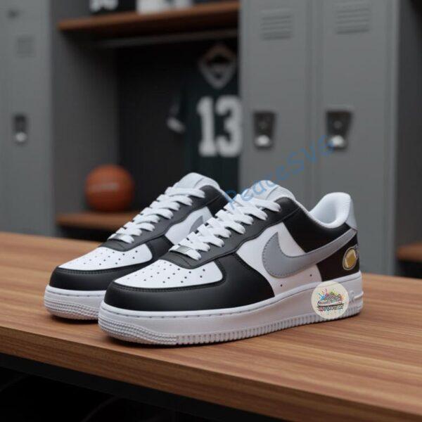Alternative view of Custom Football Team AF1 Sneakers: Hand-Painted Football Shoes