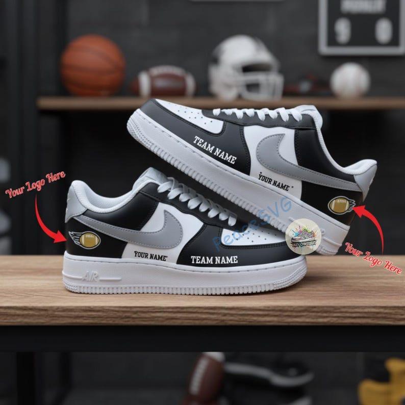 Custom Football Team AF1 Sneakers: Hand-Painted Football Shoes