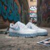 Custom Lavender Splatter Air Force 1 Sneakers: Hand Painted Pastel AF1 - Image 4