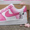 Custom Air Force 1 Sneakers, Hand Painted Pink Ribbon, Breast Cancer Awareness - Image 4