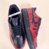 Hand-Painted Red Drip Air Force 1: Custom Streetwear Sneakers - Image 2