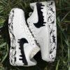 Hand Painted AF1 Black Drip Shoes: Custom Splatter Sneakers - Image 7