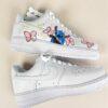 Hand-Painted Stitch & Butterfly Air Force 1 Sneakers: Custom Cartoon Shoes - Image 2