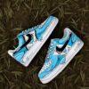 Hand-Painted Air Force 1 Sneakers: Blue Comic Drip Shoes - Image 7
