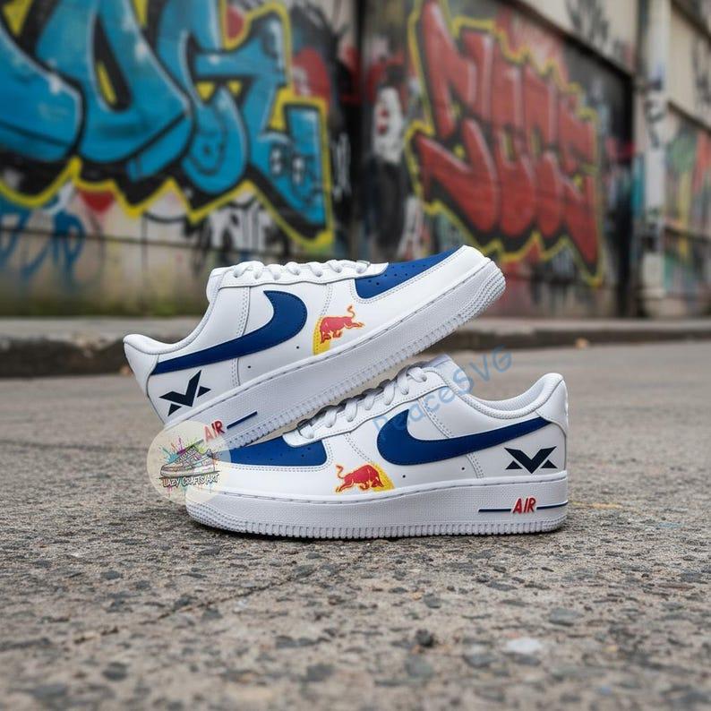 Hand Painted F1 Racing Shoes: Custom AF1 Team Sneakers