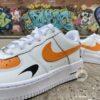 Hand Painted Orange Racing Sneakers: Custom F1 Air Force 1 - Image 4