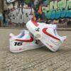 Hand Painted Orange Racing Sneakers: Custom F1 Air Force 1 - Image 11