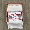 Hand-Painted F1 Racing Sneakers: Custom Red White AF1 - Image 9