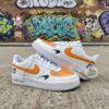 Hand-Painted F1 Racing Sneakers: Custom Red White AF1 - Image 11