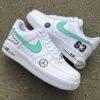 Hand-Painted F1 Racing Sneakers: Custom Red White AF1 - Image 13