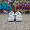 Hand Painted F1 Team Air Force 1 Sneakers: Teal Racing Green, Custom Driver & Track - Image 5