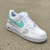 Hand Painted F1 Racing Team Air Force 1 Sneakers: Pastel Green - Image 3