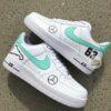 Hand Painted F1 Racing Team Air Force 1 Sneakers: Pastel Green