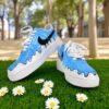 Hand-Painted AF1 Blue Drip Sneakers: Custom Streetwear Art - Image 6