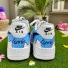 Hand-Painted AF1 Blue Drip Sneakers: Custom Streetwear Art - Image 9