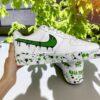 Hand-Painted Neon Green Drip AF1 Sneakers: Custom Streetwear Art - Image 6