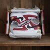 Hand-Painted Kansas Football Team AF1 Sneakers - Custom Football Shoes - Image 4