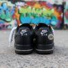 Custom Hand-Painted Air Force 1 Sneakers: Black, White Drip, Rope Lace - Image 17