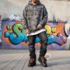 Custom Black AF1 Sneakers, Hand-Painted Brown Drip, Rope Laces - Image 8