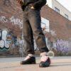 Custom Hand-Painted Black Air Force 1 Sneakers: Pink Drip, Splatter, Rope Lace - Image 8