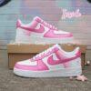 Custom Air Force 1 Sneakers, Hand Painted Pink Ribbon, Breast Cancer Awareness - Image 2