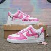 Custom Air Force 1 Sneakers, Hand Painted Pink Ribbon, Breast Cancer Awareness