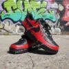 Hand-Painted Air Force 1 Sneakers: Red Drip Design - Image 2