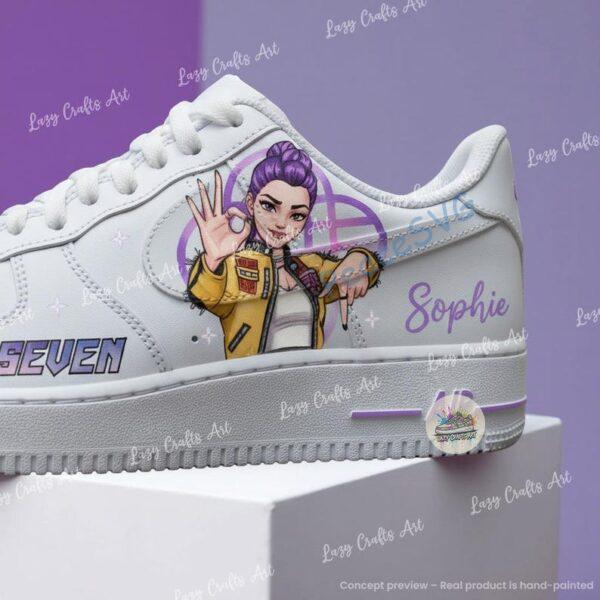 Alternative view of Hand Painted Kpop Demon Hunter AF1, Custom Anime Shoes