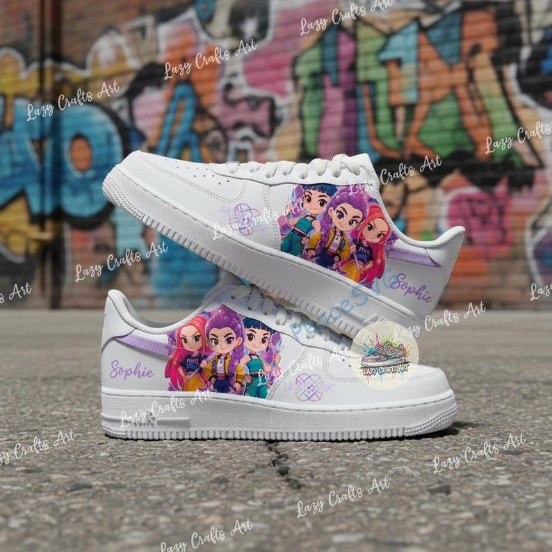 Hand Painted Kpop Air Force 1