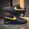 Hand Painted Air Force 1 Black Drip Swoosh Shoes: Custom Minimal & Dripping Variants Shoes - Image 2