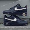 Hand Painted Air Force 1 Black Drip Swoosh Shoes: Custom Minimal & Dripping Variants Shoes - Image 6