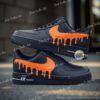 Hand Painted Air Force 1 Black Drip Swoosh Shoes: Custom Minimal & Dripping Variants Shoes - Image 7