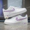 Custom Air Force 1 Abstract Line Art Swoosh, Hand Painted White AF1 Sneakers - Image 2