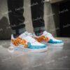 Custom Hand-Painted Air Force 1 Sneakers, Fire and Ice Design - Image 8