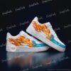Custom Hand-Painted Air Force 1 Sneakers, Fire and Ice Design - Image 4