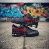 Custom Drip Swoosh Air Force 1 Black Shoes: Hand Painted Minimal & Dripping Shoes - Image 2