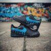 Custom Drip Swoosh Air Force 1 Black Shoes: Hand Painted Minimal & Dripping Shoes - Image 3