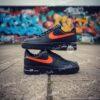 Custom Drip Swoosh Air Force 1 Black Shoes: Hand Painted Minimal & Dripping Shoes - Image 9