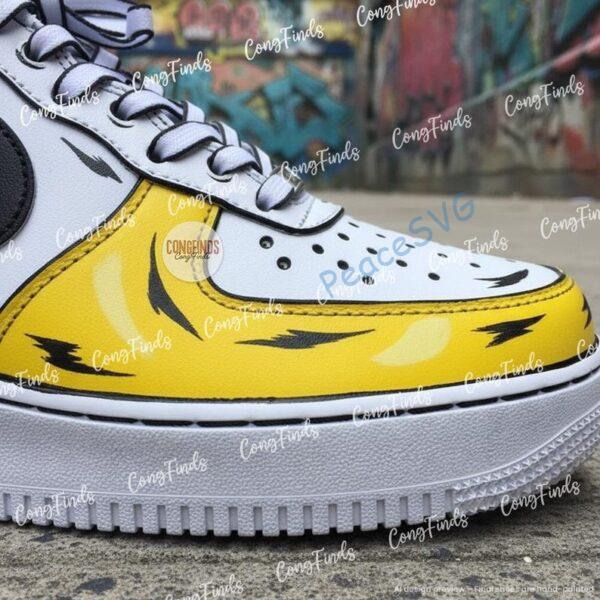 Alternative view of Custom Comic Air Force 1 Sneakers, Hand-Painted Anime Shoes