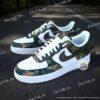 Custom Camo Air Force 1, Hand Painted Camouflage Sneakers, Streetwear Gift for Him Her - Image 2