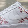 Custom Hand-Painted Japanese Cherry Blossom Air Force 1 Sneakers - Image 4