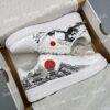 Custom Japanese Mt Fuji Air Force 1, Great Wave Red Sun Hand Painted Sneakers, Black White Art Shoes, Gift for Him Her - Image 4
