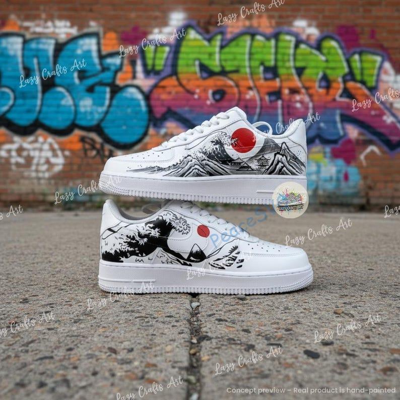 Personalized Japanese Mt Fuji Air Force 1